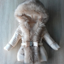 Women's  Winter Coat With Big Fur Collar Fur Faux Fur Jacket