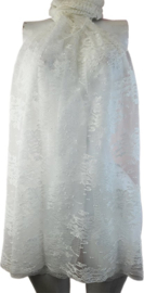 BamBella ® - Sjaal - heup sjaaltje - Wit kant feest kant omslag doek hoofddoek
