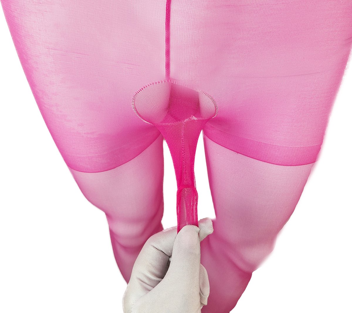 BamBella® - Erotische Panty man - Onesize S/M/L Mannenpanty roze - kant fetish kleding heren lingerie ondergoed stocking