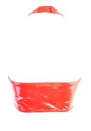 Top - Maat S/M - Datex (mix van latex en stof) Top shirt Rood