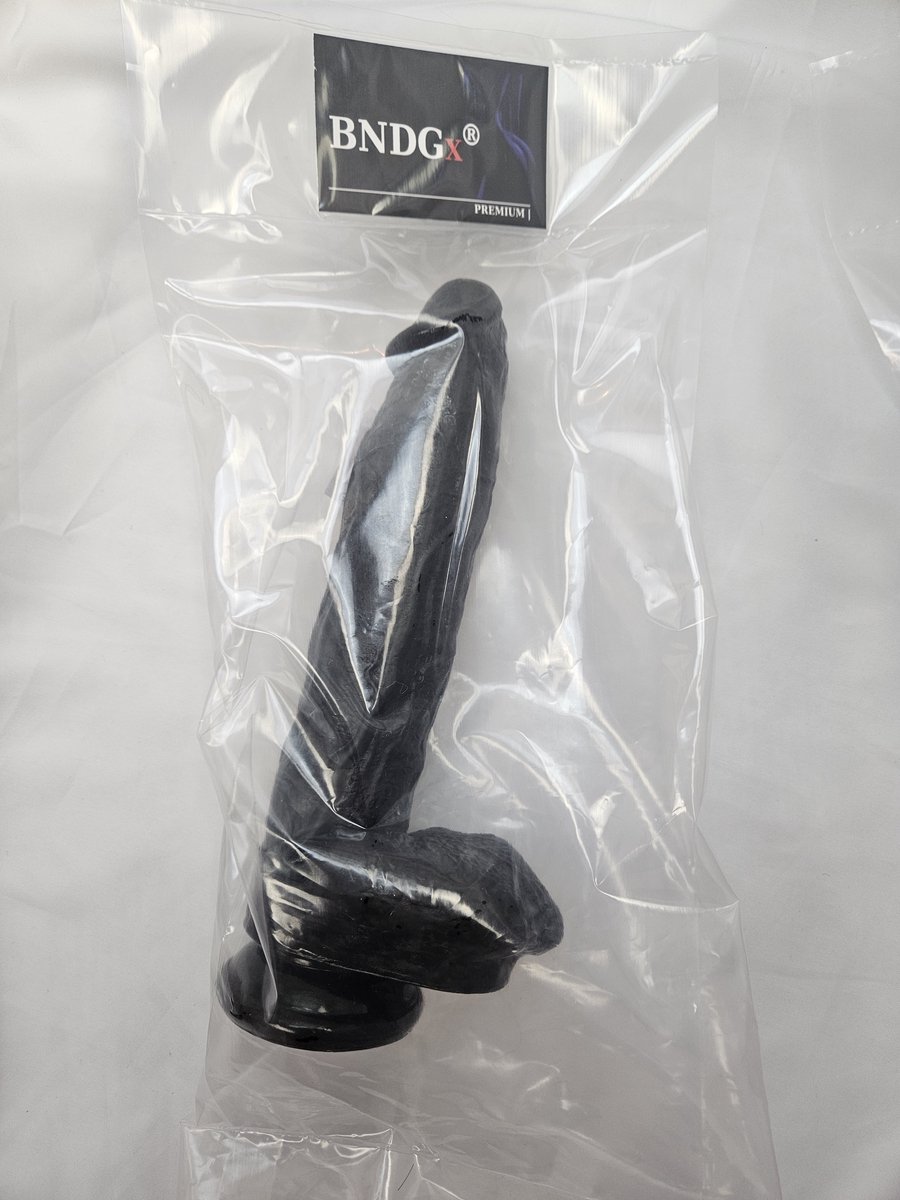 BNDGx® - Dildo - Grote - Zwarte Lange dikke Realistisch Penis -Zuignap - BDSM SM Fetisch Seks speeltje Merk: BNDGx