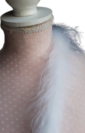 Marabou van bont Wit1 meter decoratie fournituren Sierband