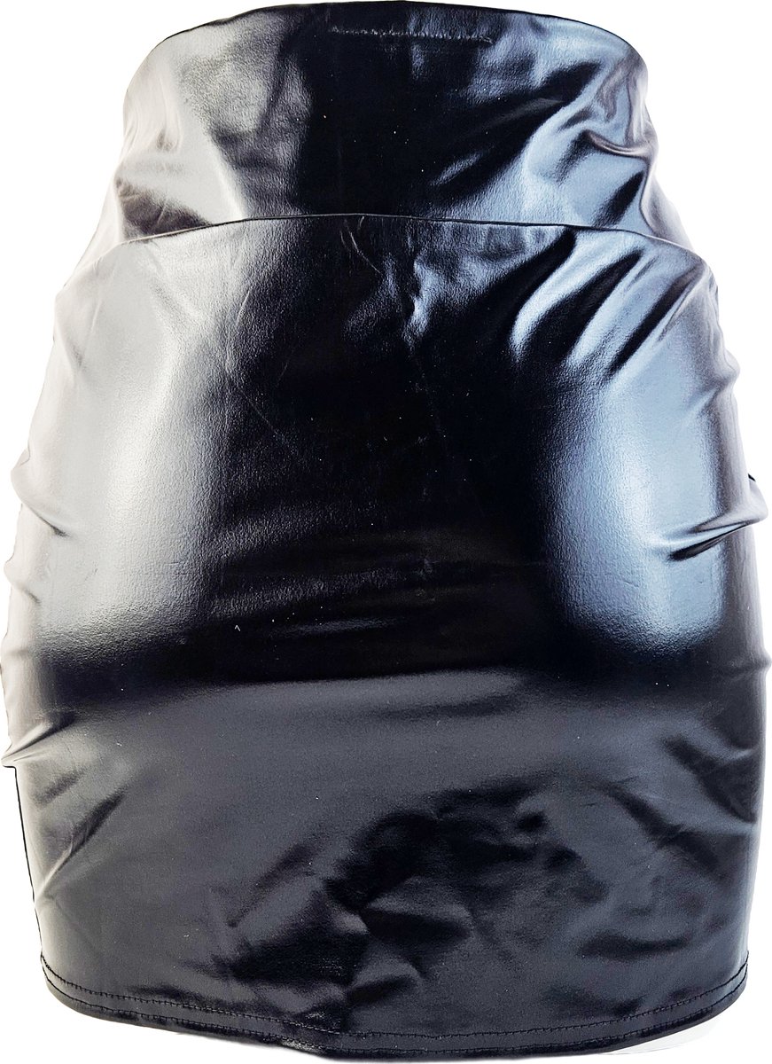 BamBella® - Mini rok -  Shiny Wetlook - Sexy Erotische rokje Super shine metallic Lame Glans Zwart
