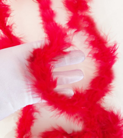 BamBella® - Kleine Marabou boa van veren - - Handwerken -Rood
