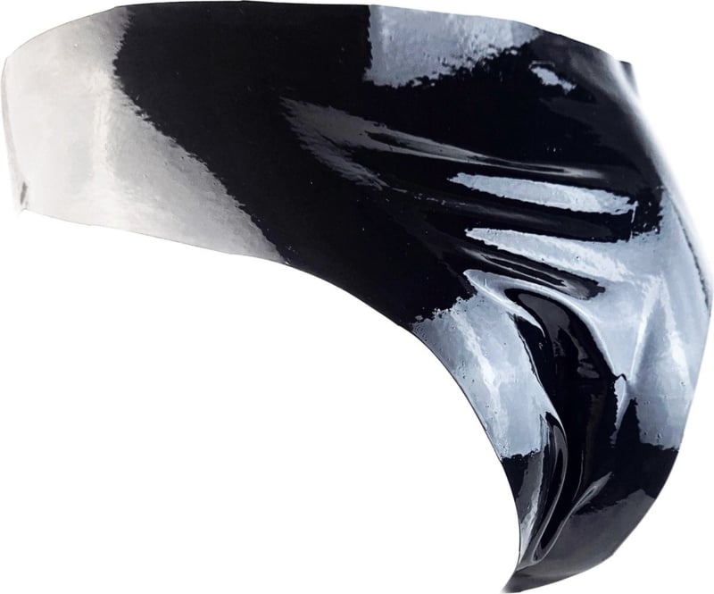 100% LATEX Onderbroek heren - Maat One size -BDSM SM sexy glans ondergoed Zwart voor mannen