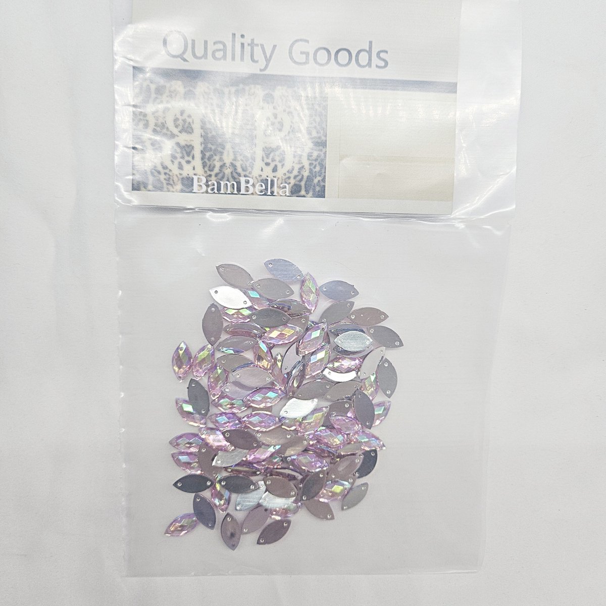 BamBella® Naai strass Steentjes - 100 stuks - AB roze - glitter stenen glitters kleding schoenen versieren naaien