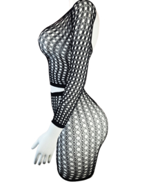 BamBella® -   set - Onesize - Erotische sexy nacht set broek met top doorzichtig kant - Super Stretch
