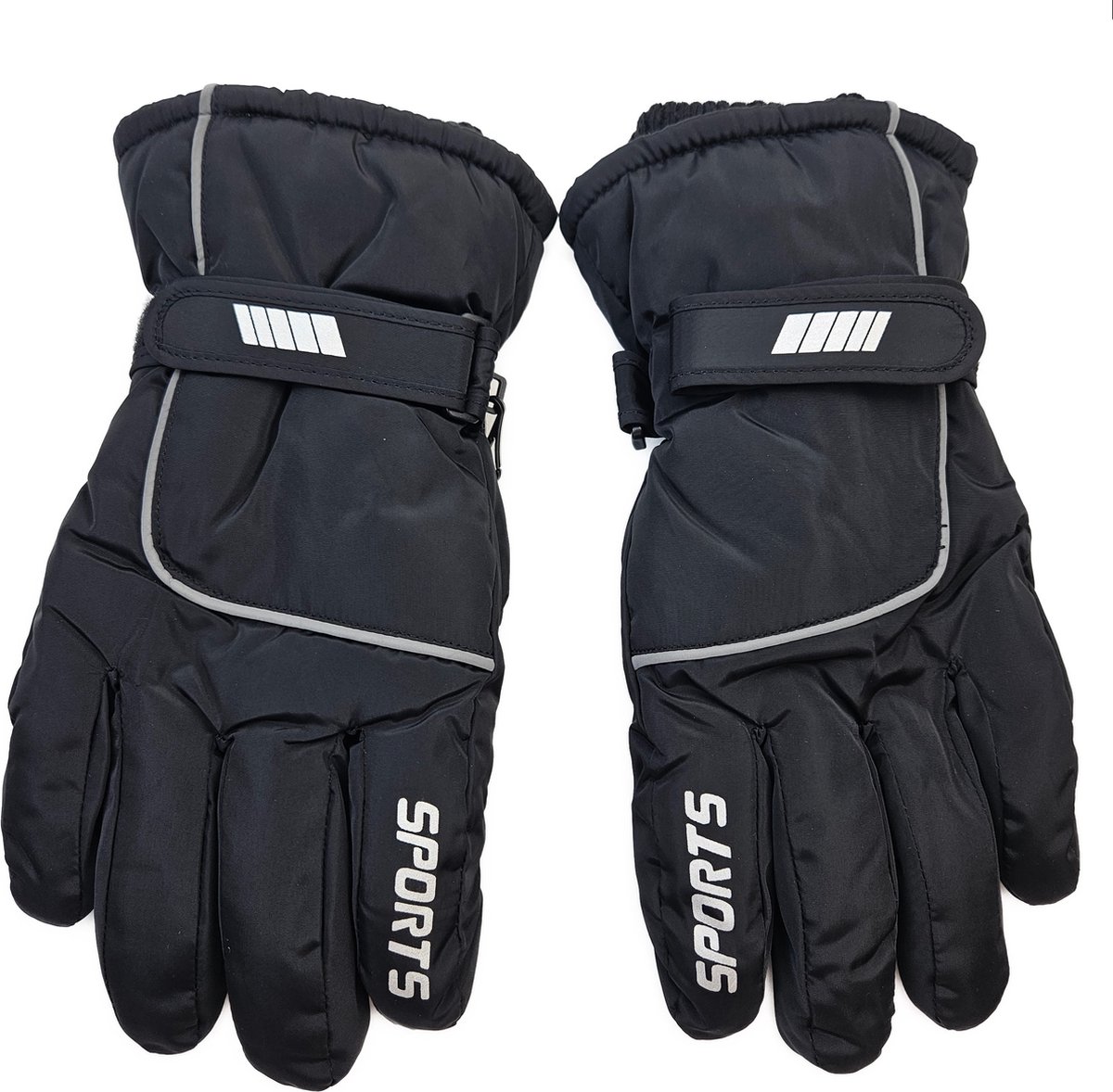 BamBella® Zeer dikke Handschoenen winter wintersport thermo fleece binnenkant zwart