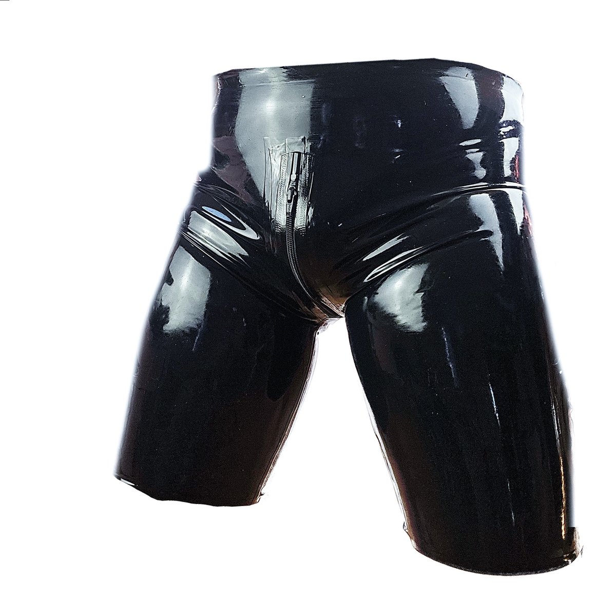 BNDGx® - 100% LATEX open kruis broek - kort Zwart BDSM sexy glans BDSM Rubber Fetish SM erotische porno rollenspel kleding