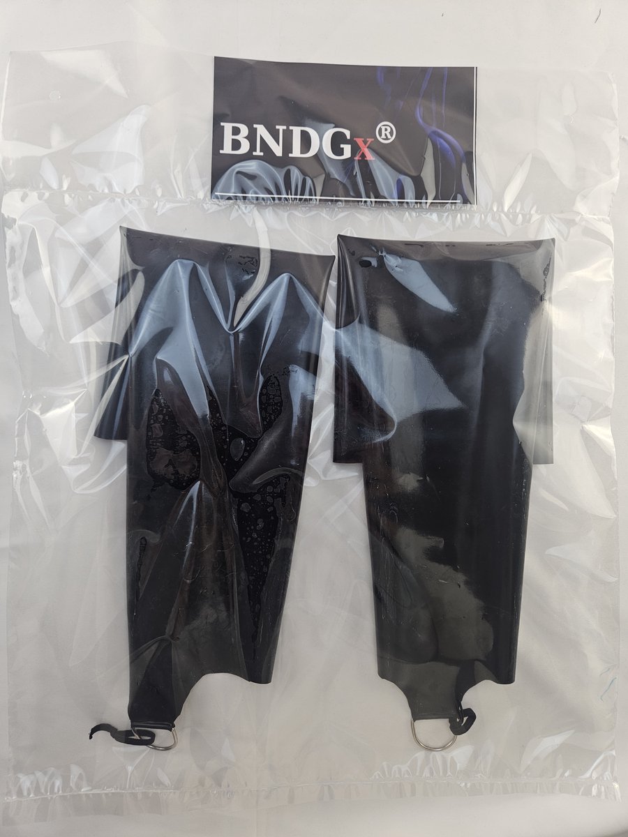 BNDGx® - 100% LATEX Handschoenen -  - Lang Zwart BDSM SM sexy glans handschoen vingerloos BDSM Rubber Fetish SM rollenspel kleding