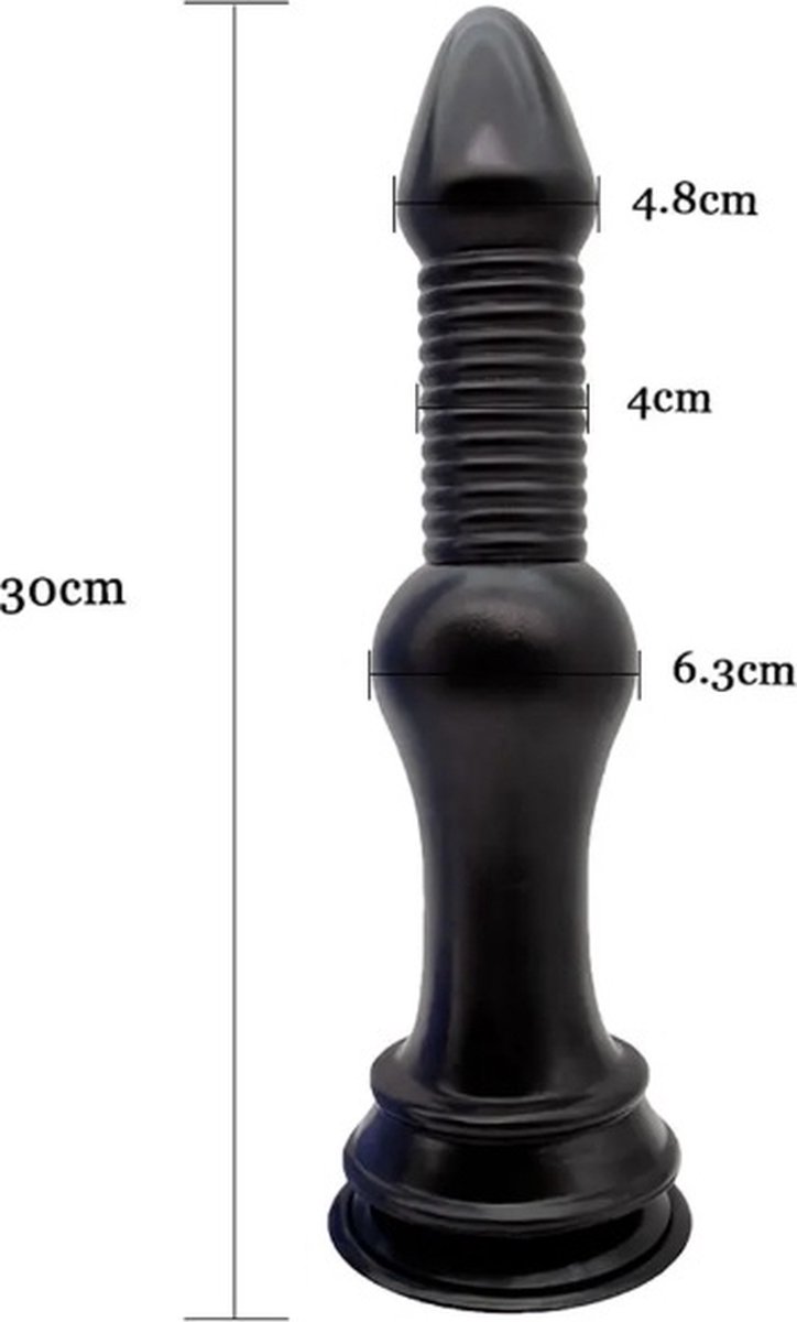 BNDGx® - Dildo - Extreem Grote Zwarte Lange dikke Realistisch Penis -Zuignap -Anaal BDSM SM Fetisch Seks speeltje