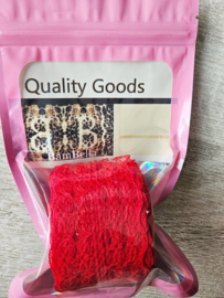 BamBella ® - 10 meter Kant lint band 4.5 cm breed Rood voor naaien afwerk