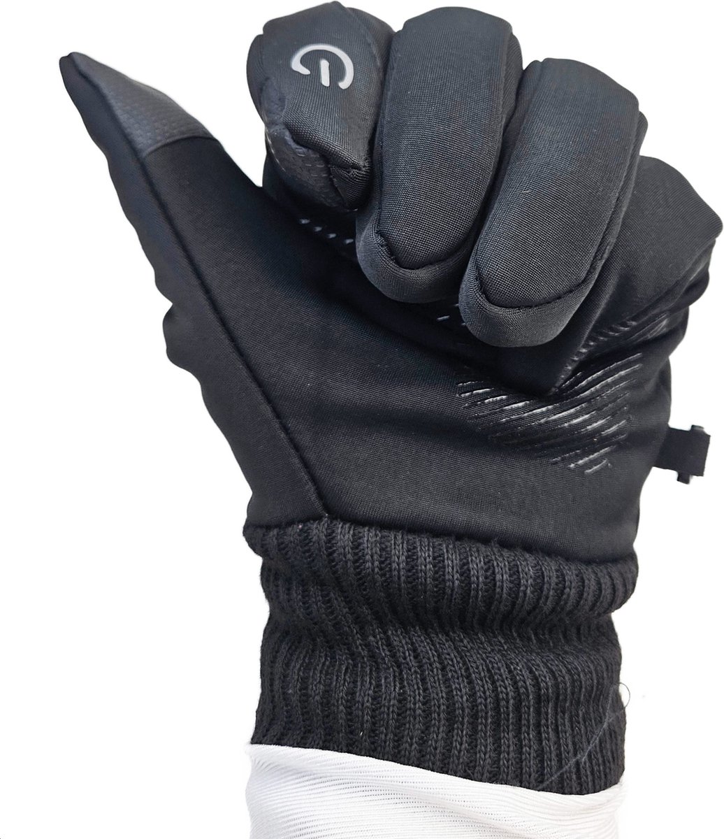 BamBella® Handschoenen winter Heren Sport watericht Zwart sporthandschoenen