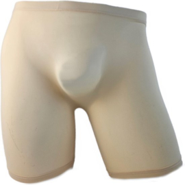 BamBella ® - Boxer short lang -   panty stof -  licht bruin Dun kant gaas stof Ondergoed