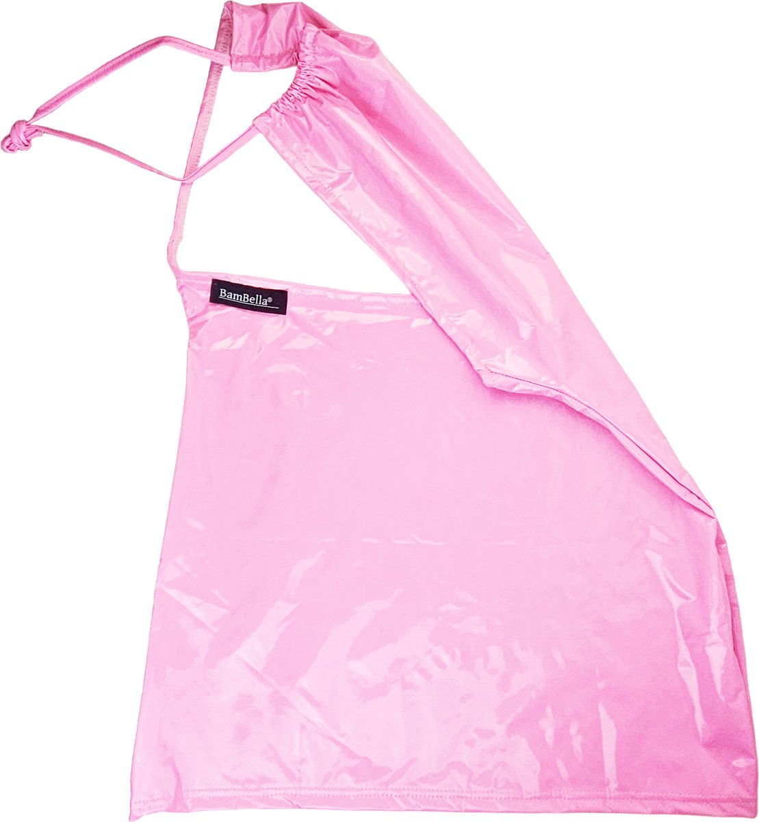 BamBella® Jurk -   Roze dames kleding sexy Glans kleding mix van Latex en stof Datex Wetlook