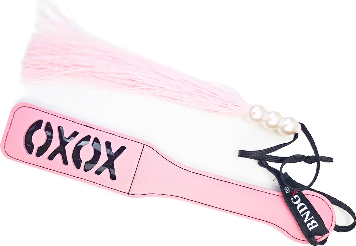 BNDGx® - Zweep spanking - 2 stuks - Nep leer -Roze - Extreme BDSM - Slave - Sex toys - Seks speeltje