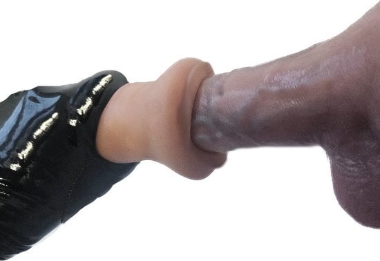 Masturbator voor man - Pocket Pussy Bruin - kunst Mond - Blowjob