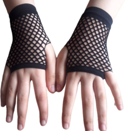 BamBella ® Handschoenen Visnet Zwart vingerloze Elastische gaas feest Carnaval gothic