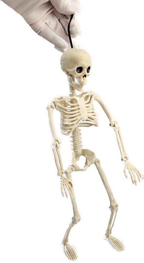 Skull beweegbare pop poppetje skelet 39cm decoratie halloween horror