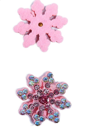 BamBella® - Strass stenen applicatie - 10 stuks - patch roze glitter plaatje knutselen scrapbook sneeuwvlokje