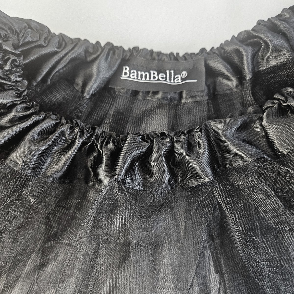 BamBella® - Onesize korte Petticoat Grote rok poffig zwart Tulle laagjes rokje rok dames