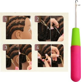 Crochet haak naald -haar extensions plastic dreadlocks haken weave