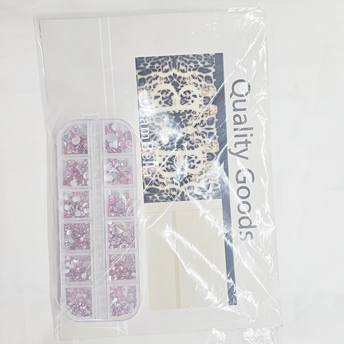 BamBella® Naai strass Steentjes - 100 stuks - AB roze - glitter stenen glitters kleding schoenen versieren naaien