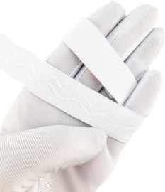 BamBella® - Antislip Elastiek Siliconen - 1 meter - Taille Band - Wit - 20mm breed -