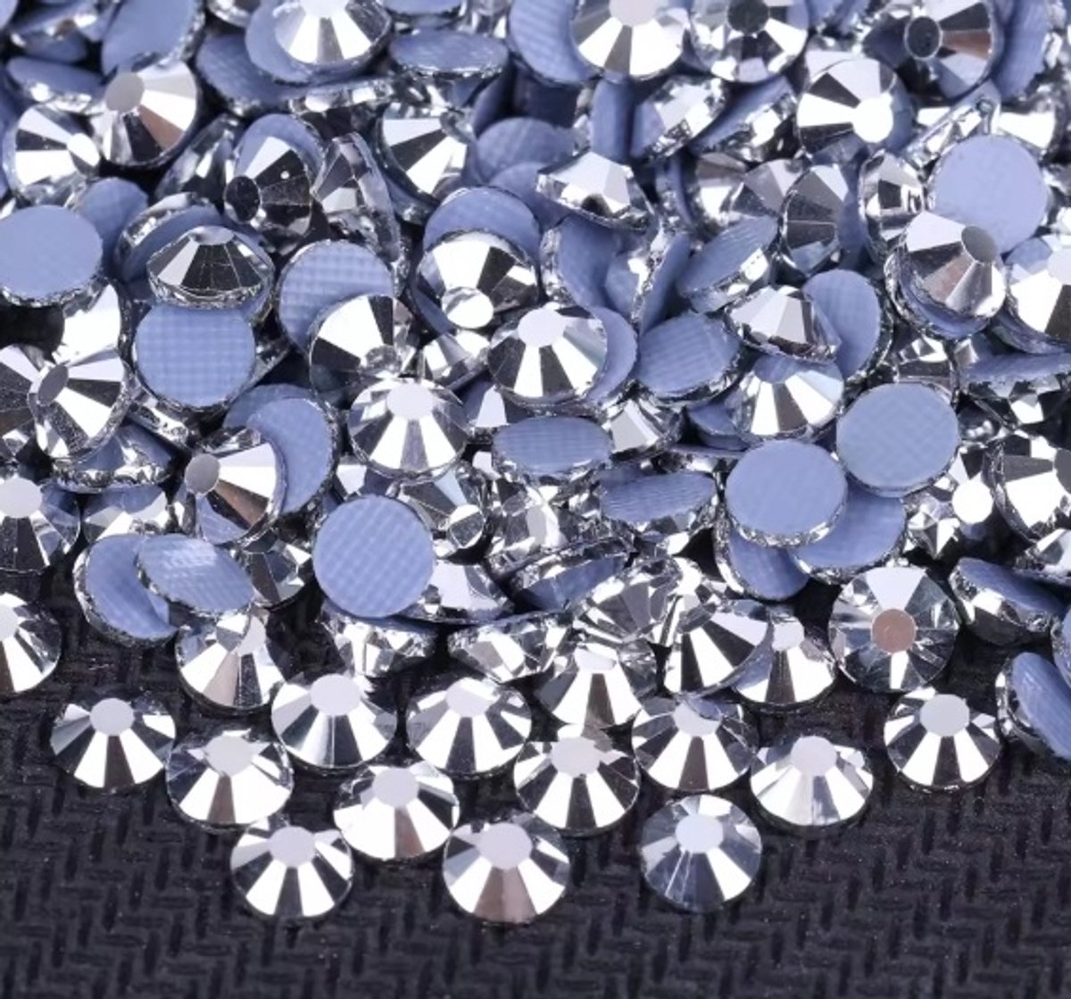 BamBella® - SS30 - Zilverkleurig wit - Hotfix strass Steentjes - 288 stuks - strass stenen glitters nail art kleding versieren