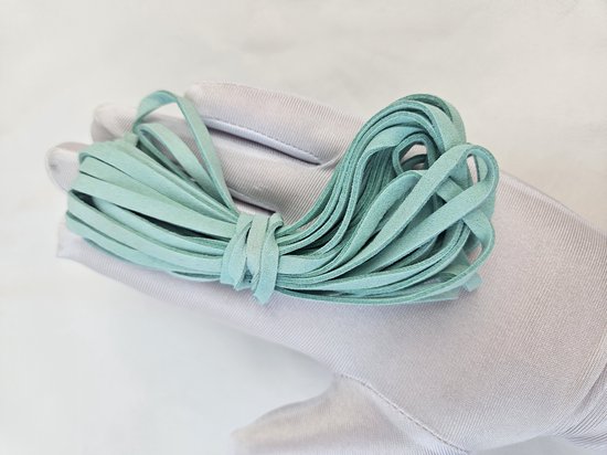 BamBella® - 1 pak band groen - 4.5 meter - voor naaien dik afwerk band decoratie knutselen sieraden maken 5mm breed -