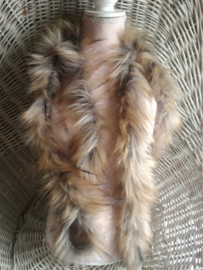 Marabou van bont Naturel  1 meter decoratie fournituren Sierband