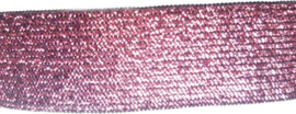 Glitter Elastiek roze - 1 Meter - 25mm breed  band elastisch tailleband