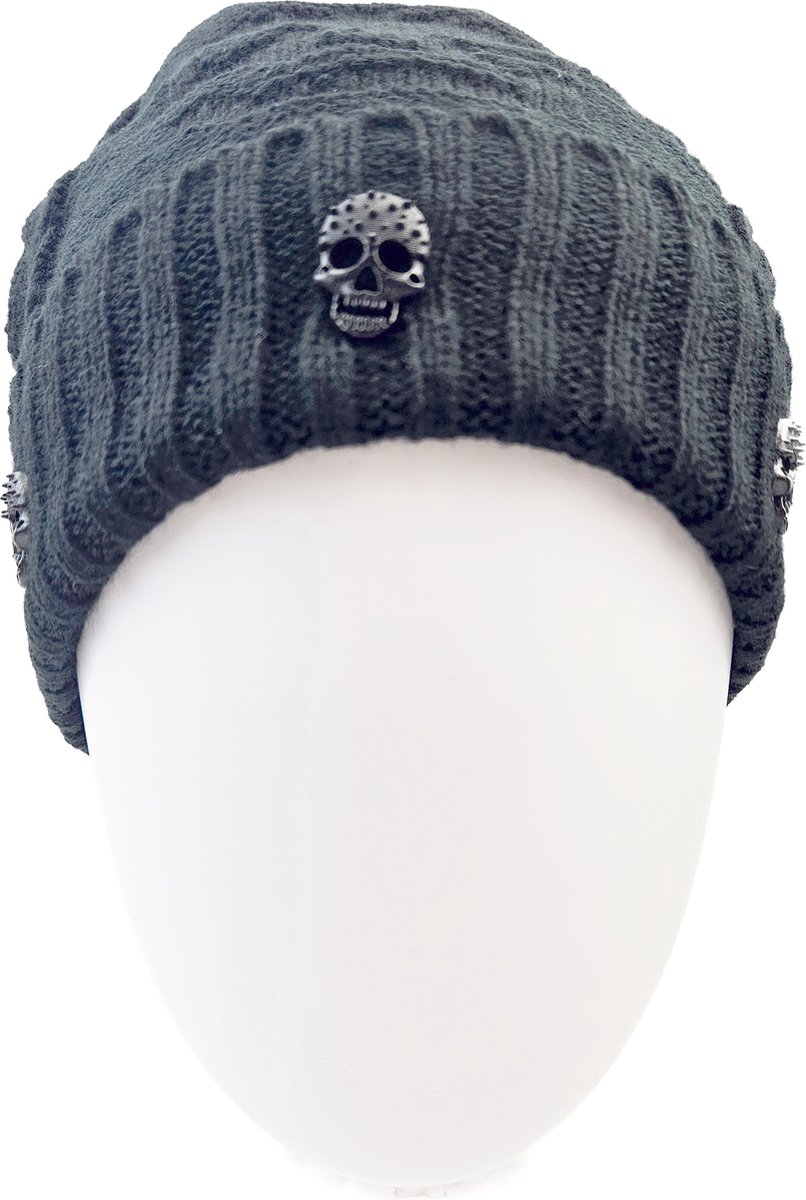 BamBella® Muts winter Heren man Skull gothic zwart