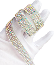 BamBella® - Plak lint strass steentjes 1 meter glitter plakband zelfklevend glitters steen hotfix lintje 10mm versieren DIY knutselen meisjes craft art scrapbook