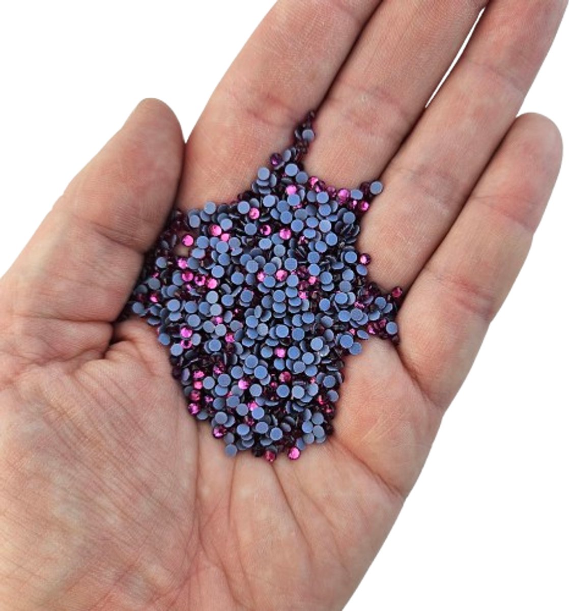 BamBella® - SS10 - Fel Roze Hotfix strass Steentjes - 1440 stuks - strass stenen glitters nail art kleding versieren