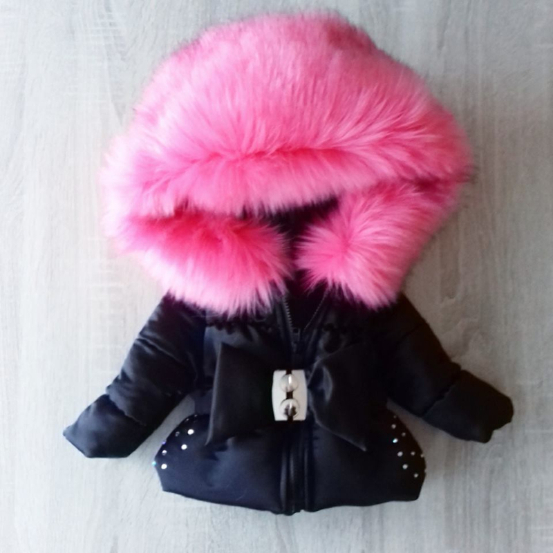 Children's coat Fur collar jacket Girls Winter coat Imitation Fur