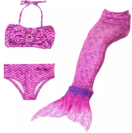 Zeemeermin staart paars met bikini