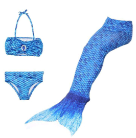 Zeemeermin staart donkerblauw met bikini