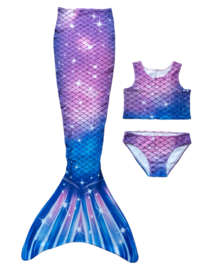 Luxe zeemeermin staart Sparkle Galaxy met bikini