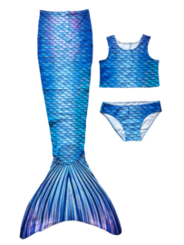 Luxe zeemeermin staart Blue Shell met bikini