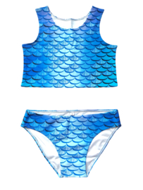 Luxe zeemeermin staart Blue Shell met bikini