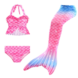 Zeemeermin staart met bikini Glamour Pink