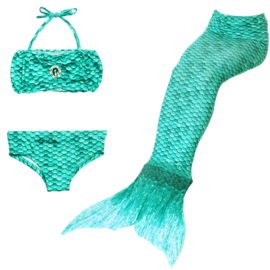 Zeemeermin staart  groen met bikini