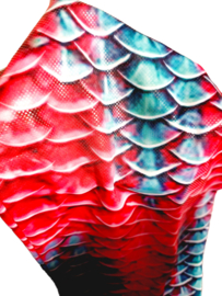 Zeemeermin staart Coral Green met tip protectors en shine coat