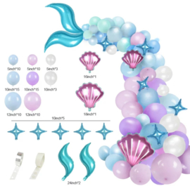 Ballonnen boog zeemeermin staart