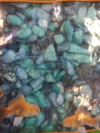 Glitter gravel/ grind blauw mix 1kg