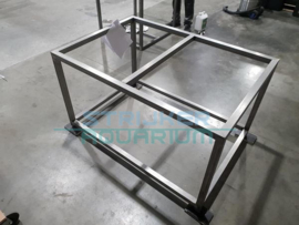 Maatwerkaquarium op  rvs (inox) frame