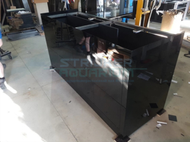 Maatwerkaquarium op  rvs (inox) frame