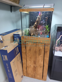 Steigerhout aquarium kleur: Greywash, Whitewash, Mango, Red cedar