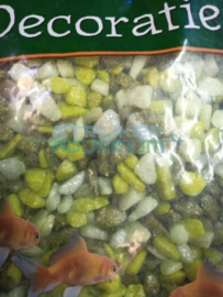Glitter gravel/ grind mix groen 1kg